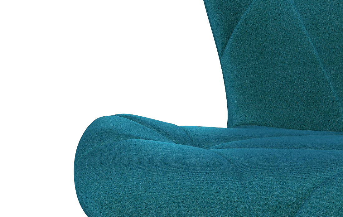 Дора К / стул велюр конфетти изумруд/Цвет металл черный